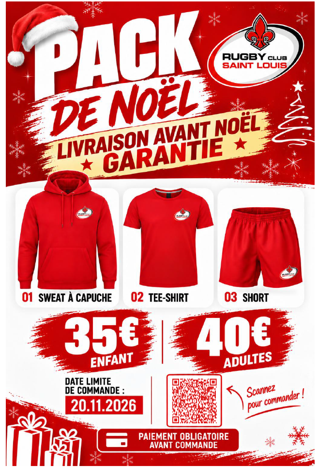 HO HO HO ! LE PACK DE NOËL DU RC SAINT-LOUIS EST ARRIVÉ