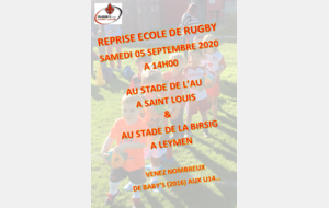 REPRISE ECOLE DE RUGBY