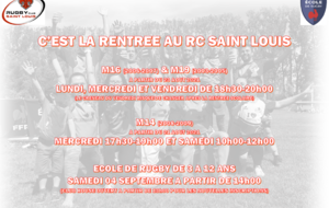 C'EST LA RENTREE AU RC SAINT LOUIS