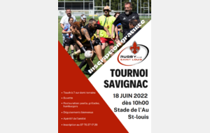 TOURNOI SAVIGNAC 2022 - 18 JUIN 2022
