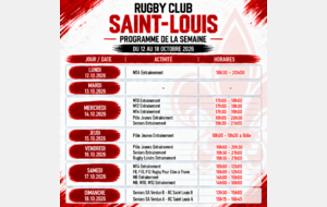 PROGRAMME SEMAINE 12 AU 18.10.2026