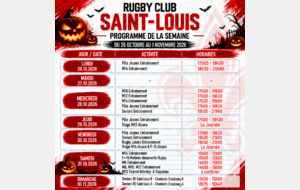 PROGRAMME SEMAINE 26.10 AU 01.11.2026