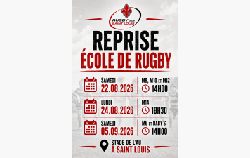 REPRISE ECOLE DE RUGBY