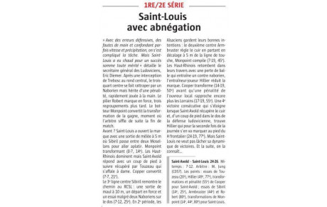 NOS SENIORS EN TÊTE DE CHAMPIONNAT