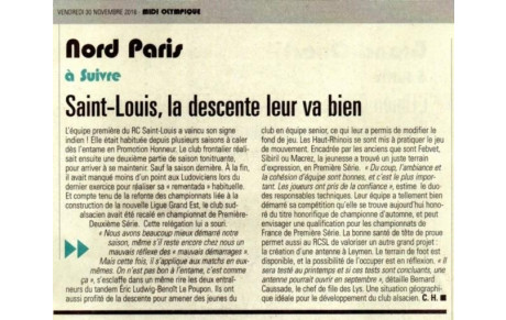 DANS LA PRESSE &quot;MIDI OLYMPIQUE&quot;