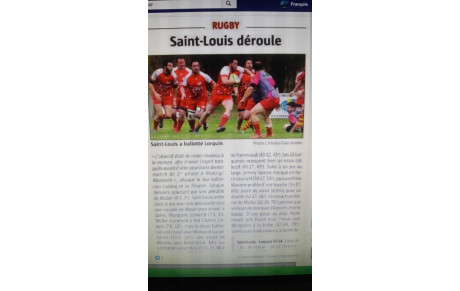 Large victoire du Rugby Club Saint-Louis sur Lorquin