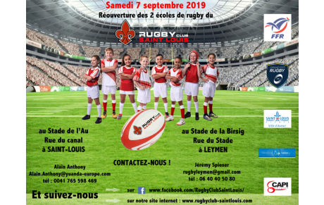 REPRISE DES ENTRAINEMENTS ECOLE DE RUGBY  