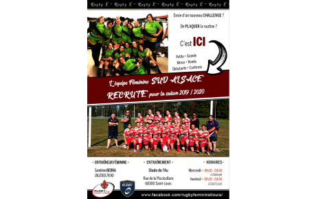 LES FEMININES SUD ALSACE RECRUTENT