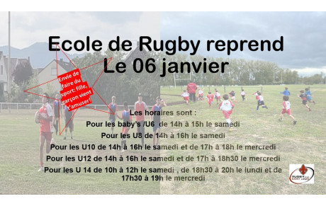 REPRISE ECOLE DE RUGBY