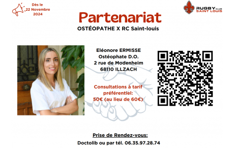 PARTENARIAT AVEC LE RC SAINT LOUIS