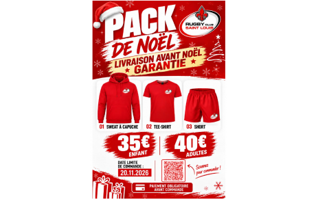 HO HO HO ! LE PACK DE NOËL DU RC SAINT-LOUIS EST ARRIVÉ