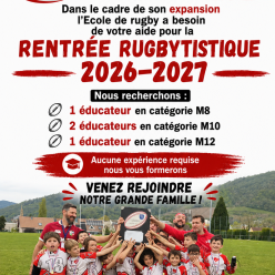 RECRUTEMENT ECOLE DE RUGBY