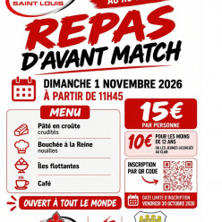 REPAS D'AVANT MATCH 01.11.2026