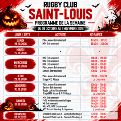 PROGRAMME SEMAINE 26.10 AU 01.11.2026